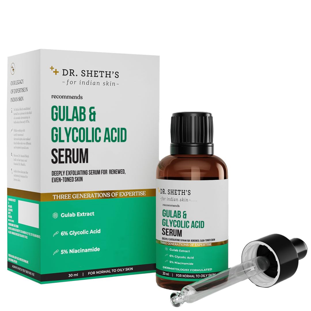 Gulab & 6% Glycolic Acid & 5% Niacinamide Instant Brightening Face Serum