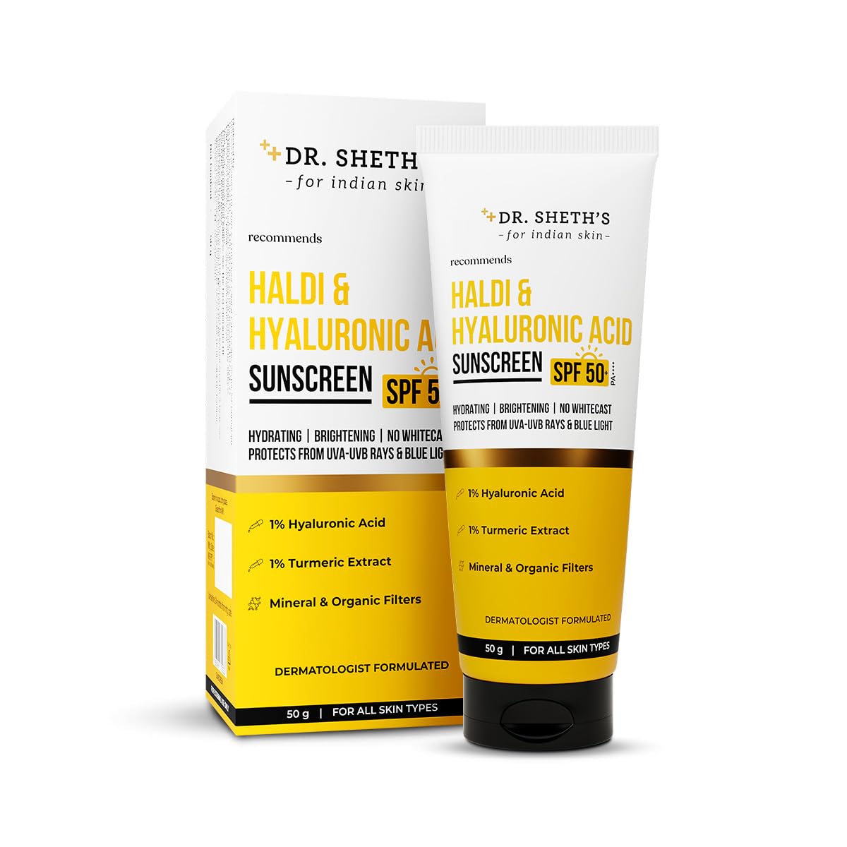 Dr. Sheth's Haldi & Hyaluronic Acid Sunscreen 